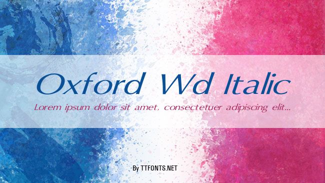 Oxford Wd Italic example